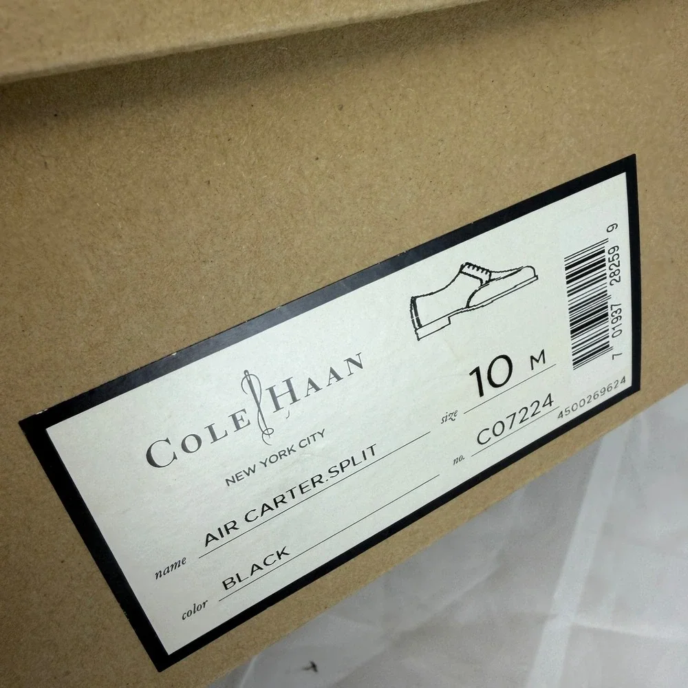Cole Haan Air Carter Split Black Leather Derby Shoes Nike Air Mens 10 M C07224